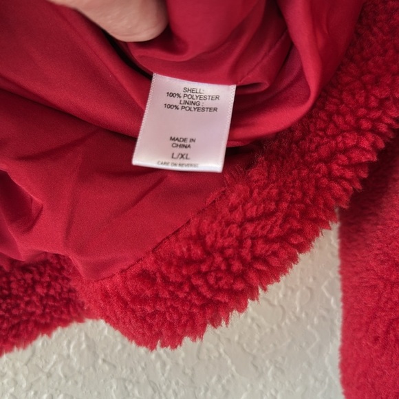 NWT New York & Company Red Double Breasted Sherpa Jacket - Picture 10 of 14